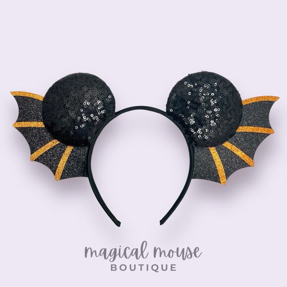 Fright Night Bat Mickey Ears | Disney-Inspired Unisex Halloween Mouse Ears - Picture 1 of 5